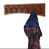 PEG AND RAIL Solid Cherry Arched Wall Mounted Coat Rack Bronze Hat & Coat Hooks - Made in The USA (Mahogany, 36" x 4.5" with 7 Hooks) view 2