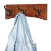 PEG AND RAIL Solid Cherry Arched Wall Mounted Coat Rack Bronze Hat & Coat Hooks - Made in The USA (Mahogany, 36" x 4.5" with 7 Hooks) view 3
