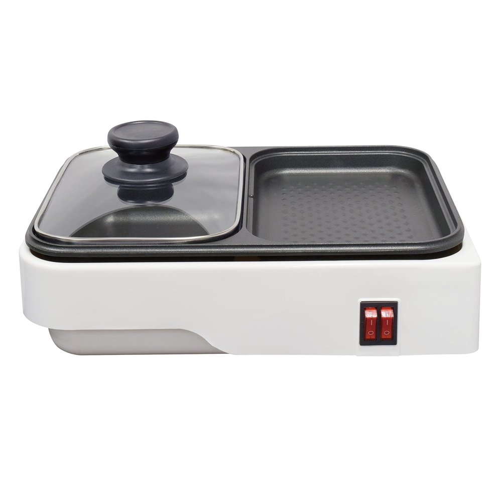 OHM ELECTRIC 2 Way Plate (Electric Griddle & Pan) COK-YH100B-W (WHITE) 08-1209Japan Domestic Genuine Products Ships from Japan