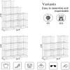 C&AHOME Wire Cube Storage, 9-Cube Organizer Metal, Wire C Grids Storage, Storage Bins Shelf, Modular Bookshelf, Closet Cabinet Ideal for Home, Living Room, Office 36.6L x 12.4W x 48.4H White view 3