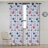 Jarulhome Printed Car Children Curtains - Crushed Window Sheer Curtains 2 Panels 52" W x 96" L for Living Room Bedroom (5296) view 1