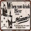 Houseuse Very Early Hamm's Beer Vintage Look Reproduction Metal Tin Sign 8X12 Inches view 1