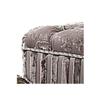 Benjara Benzara Fabric Upholstered Wooden Vanity Stool, Gray view 3