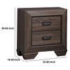 Benjara Benzara Beautiful Wooden Storage Nightstand, Brown, view 3