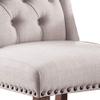 Benjara Benzara Fabric Upholstered Chair with Button Tufting, Pack of Two, White and Brown view 4
