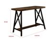 Benjara Wooden Counter Height Table with Angled Metal Legs, Black and Brown view 3