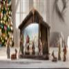 Avalon Gallery Nativity Sets for Christmas - LED Lighted Nativity Scene with Stable, 3-Inch Scale, 11-Piece view 3