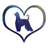 Afghan Hound Dog Heart Love - Vinyl Decal Sticker - 4.3" x 3.75" - Galaxy view 1