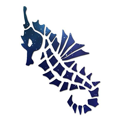 Tribal Sea Horse Seahorse - Vinyl Decal Sticker - 2.75" x 3.75" - Galaxy