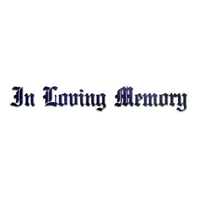 In loving Memory - Vinyl Decal Sticker - 9" x 1.25" - Galaxy
