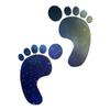 Bare Foot Prints Footprints - Vinyl Decal Sticker - 3.75" x 5" - Galaxy view 1