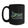 BeeTeeStore Physical Therapist Coffee Mug - Today It Hurts Tomorrow It Works Quote - 15oz Black Ceramic Tea Cup for PT Physiotherapist Gifts and World Physical Therapy Day view 1