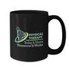 BeeTeeStore Physical Therapist Coffee Mug - Today It Hurts Tomorrow It Works Quote - 15oz Black Ceramic Tea Cup for PT Physiotherapist Gifts and World Physical Therapy Day view 2