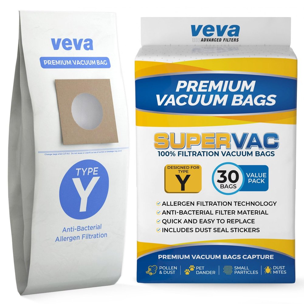 30 Pack Type Y Vacuum Bags for Hoover WindTunnel Upright Vacuum Cleaners, Style Y, Z, Premium Vacuum Bags Model 4010100Y