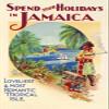 Magnet 1930s Jamaica The Blue Lagoon Vintage Style Travel Magnet Vinyl Magnetic Sheet for Lockers, Cars, Signs, Refrigerator 5" view 1