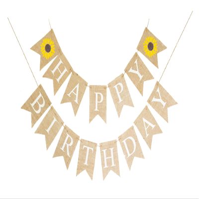 Swanky Party Box | Happy Birthday Sunflower Banner | Summer Birthday Party Decoration