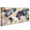 World Map Wall Art Framed Art Print Picture Wall Art Decor Home Interior - Map Picture for Office Wall Decor Canvas Artwork 20x40inch Ready to Hang view 1