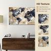 World Map Wall Art Framed Art Print Picture Wall Art Decor Home Interior - Map Picture for Office Wall Decor Canvas Artwork 20x40inch Ready to Hang view 3