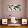 World Map Wall Art Framed Art Print Picture Wall Art Decor Home Interior - Map Picture for Office Wall Decor Canvas Artwork 20x40inch Ready to Hang view 4