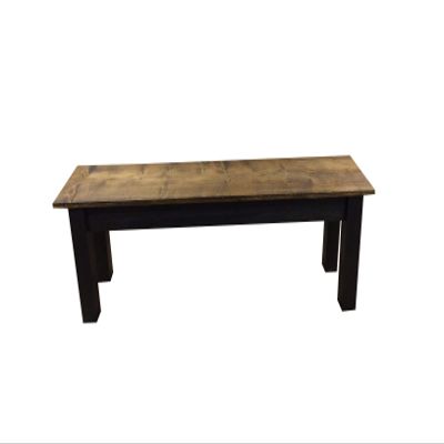 Dark Walnut and Black Bench (42)