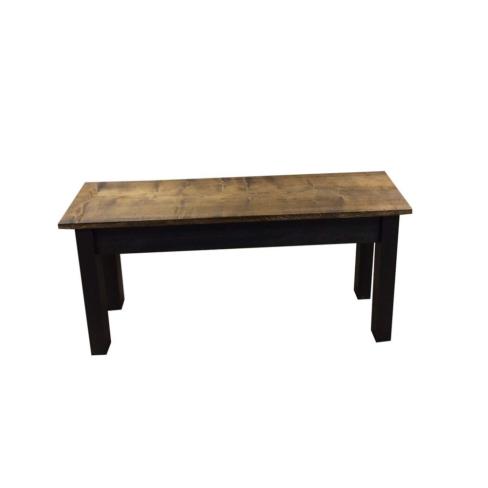 Dark Walnut and Black Bench (42)