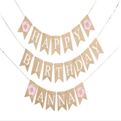 Swanky Party Box | Donut Happy Birthday Personalized Banner