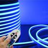 IEKOV LED NEON Light, AC 110-120V Flexible LED Neon Strip Lights, 120 LEDs/M, Dimmable, Waterproof 2835 SMD LED Rope Light + Remote Controller for Home Decoration (65.6ft/20m, Blue) view 1