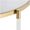 55 Downing Street Stefania Modern Glam Acrylic Round Coffee Table 36" Wide Clear Glass Tabletop Rich Gold for Spaces Living Room Bedroom Bedside Entryway Home House Balcony Office view 4