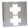 Designer "Cross Cut" Stainless Steel Glove Box Holders (USA Made) (2) Double view 2