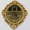 Gunes Islamic Wall Decor Elegant Plaque 24 x 31cm (9.5 x 12in) Kaba & Medinah Mosque Masjid (Black/Gold - Kaba) view 2