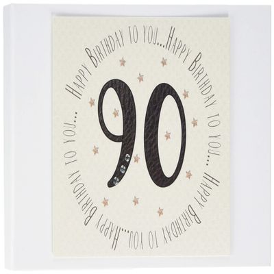 White Cotton Cards 90th Birthday Memories Photo Album (MTGA90T), of