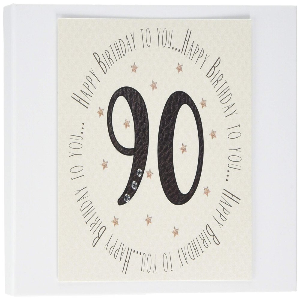 White Cotton Cards 90th Birthday Memories Photo Album (MTGA90T), of