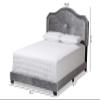 Baxton Studio Beds (Box Spring Required), Queen, Gray view 3