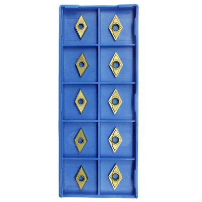 MH GLOBAL Case of 10 Tin Coated Carbide Inserts DCMT21.51 2151 C6 Grade for Turning Tools