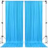AK TRADING CO. 10 feet x 10 feet Polyester Backdrop Drapes Curtains Panels with Rod Pockets - Wedding Ceremony Party Home Window Decorations - Turquoise view 1