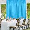 AK TRADING CO. 10 feet x 10 feet Polyester Backdrop Drapes Curtains Panels with Rod Pockets - Wedding Ceremony Party Home Window Decorations - Turquoise view 2