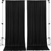 AK TRADING CO. 10 feet x 10 feet IFR Polyester Backdrop Drapes Curtains Panels with Rod Pockets - Wedding Ceremony Party Home Window Decorations - Black view 1