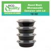 18 oz - 125 Count - Round Microwaveable Plastic Meal Prep Containers with Lids - Food Storage Container - Certified BPA-Free, Stackable, Reusable Microwave, Dishwasher,Freezer Safe, Disposable (Black) view 4
