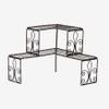 BrylaneHome Kitchen Scroll 2-Tier Corner Shelf Organizer - Black view 2