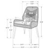 Coaster Fine Furniture Nakia Woven Back Transitional Wood Side Chairs Gray (Set of 2) view 3