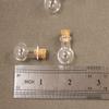ZHONGJIUYUAN 10pcs/Set Ball Shape Mini Wish Note Craft Glass Bottles Jars with Cork view 2