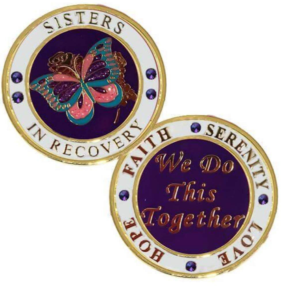 Sisters in Recovery AA, NA, Alanon, Medallion, Sobriety Chi, Recovery Token