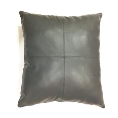 Aaron Craft Lambskin Leather Cushion Pillow Cover (Gray, 20x20)