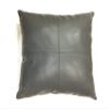 Aaron Craft Lambskin Leather Cushion Pillow Cover (Gray, 20x20) view 1