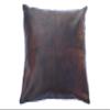 Aaron Craft Lambskin Leather Cushion Pillow Cover (Brown, 18x18) view 1