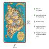 Hawaiian Island of Hawaii (Big Island) Map - Hawaii Tourist Bureau - Vintage Map by Ruth Taylor White c.1941-8 x 12 inch Vintage Metal Tin Sign view 2