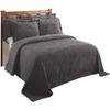 Better Trends Chenille Bedspreads Full/Double Size, Gray 100% Cotton Chenille Stripe Design Tufted Bedding Coverlet Soft Lightweight, 81"x110" 1 Pieces Jullian Collection view 1