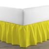 Amuze Bedding Egyptian Cotton 300 Thread Count 1 PC Tailored Single Ruffled/Dust Ruffle Bed Skirt (Yellow, Short King, Drop Length 13 Inches) view 1
