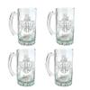 Lewis English Family Coat of Arms Beer Stein Set of 4, 16 oz  Personalized Heraldic Engraving view 1
