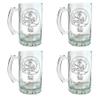 Fergusson Scottish Clan Crest Beer Stein Set of 4  16 oz Personalized Heraldic Engraving view 1